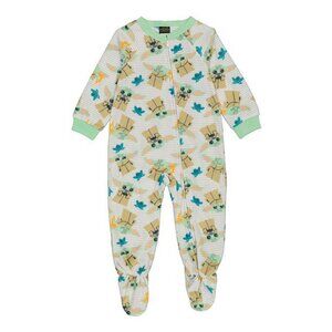 Star Wars Yoda The Mandalorian Child Unisex Footed Pajamas - NWT - Sizes 2T-5T